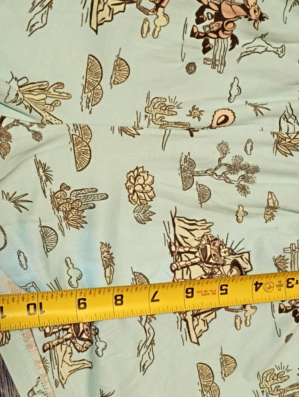 Women’s Light Blue Printed Lounge Shorts - Picture 3 of 5